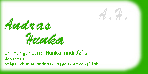 andras hunka business card